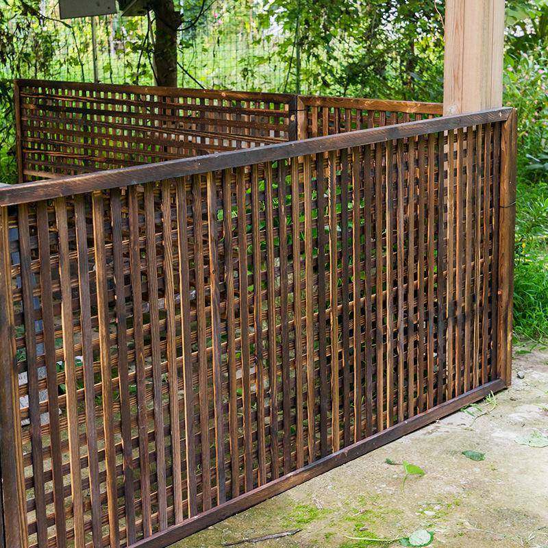 防架腐木栏户外庭院篱笆围栏栅花园装饰阳台隔断护藤栏CTS网格花