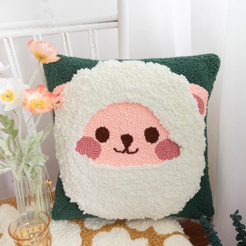 手工IY布艺戳戳绣抱枕材料D包亲手制送作物礼新手零基础VGI地毯男