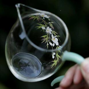 宜室茶话天玉高青29003透玻璃公茶道杯加厚耐热分器带茶海手把功