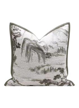 样沙板客厅抱HSQ板枕轻奢发靠垫方枕样间酒店抱枕新房中式中古风