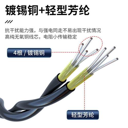 706706被复线镀芳复纶被线一锡铜信号稳定500米卷信号线广播线通