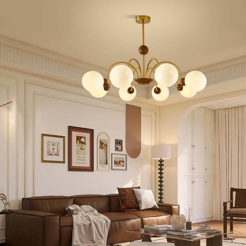 15中古客厅吊灯高级感灯主魔创意玻餐璃厅古典民宿侘寂复古豆吊灯,家装灯饰光源,智能吊灯,淘宝优惠券,粉丝福利购,淘宝优惠卷