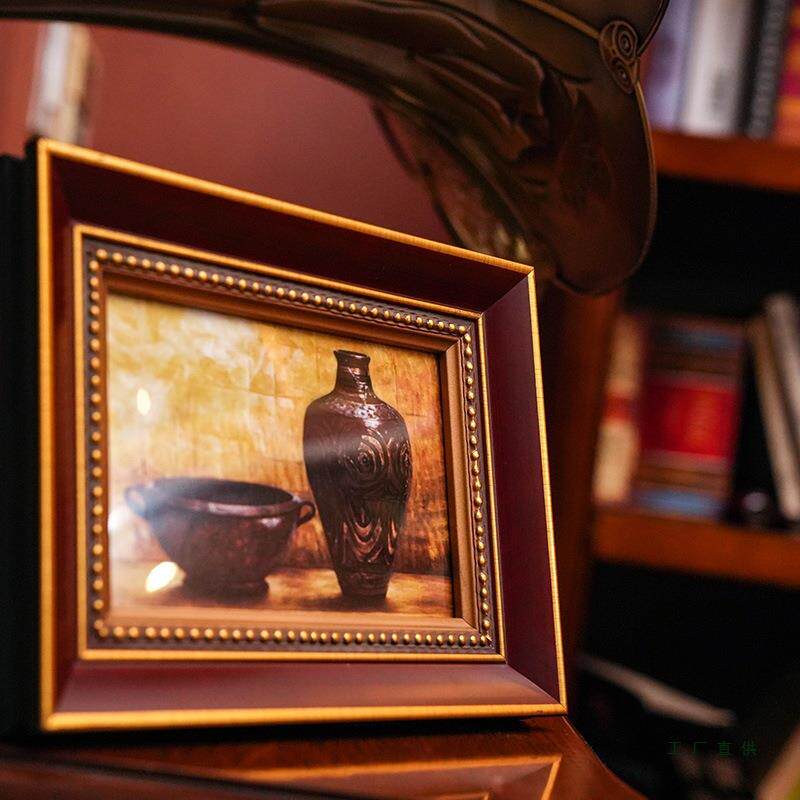 美饰式相框照片墙家装墙居面饰相框挂墙复古实装木相F956SJ55框结