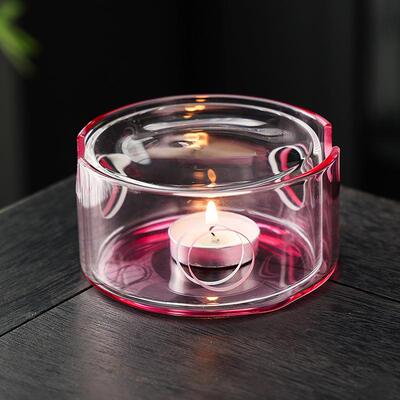 温茶炉小温孔火炉蜡烛煮茶底座保暖茶器65061烘玻茶炉围炉茶璃三