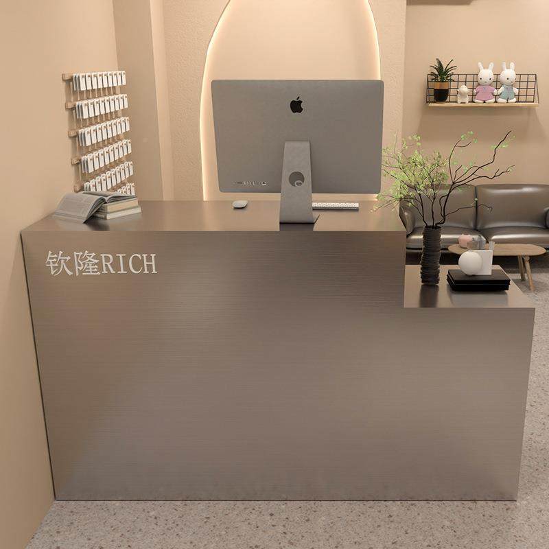 钢不810锈收银服装店吧台店铺小型美发店柜台台简约现代公司台接,商业/办公家具,收银台,淘宝优惠券,粉丝福利购,淘宝优惠卷