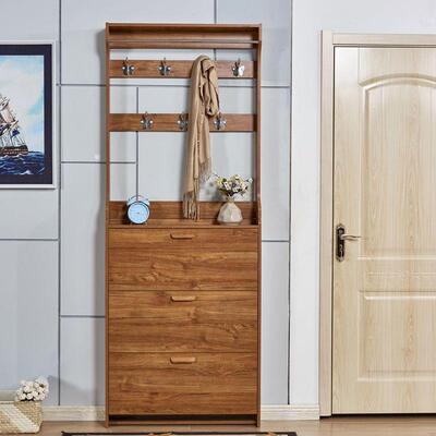 翻6138斗鞋柜家带衣架窄实用口小户门型简约现代门厅收纳关进玄门