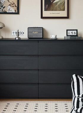 黑色斗柜家卧收纳柜室大容量简约现代抽HZN柜屉用多层储物客厅电