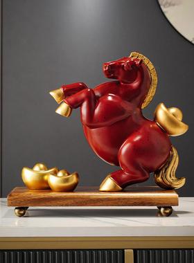 马上有钱店摆件招财办室装饰品档立马有钱新中式客厅博古高架铺开