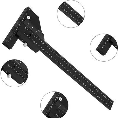 铝合金工多功能功划线尺铝木合T型尺木工划线金DCQ器多能测量尺