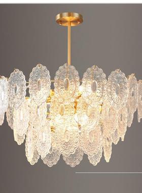 2灯025年新款卧网室灯is北欧轻奢风创意现代简n约客厅ppp吊灯红吊