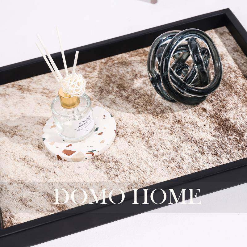 居VZQ轻奢间马毛几何饰品盘棋盘托格样板房家卧室衣帽床头柜收纳,家居饰品,香薰托盘,淘宝优惠券,粉丝福利购,淘宝优惠卷