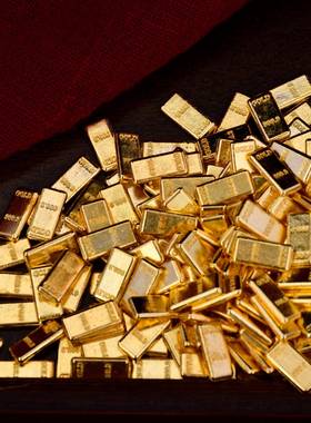 金砂diy实心小元宝式家居摆件装饰品迷你锌合金实HJ-HY-2-中心小