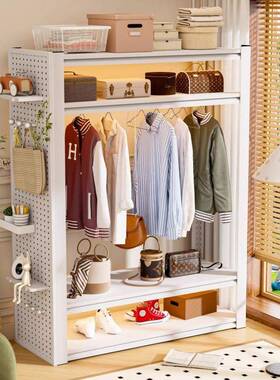 家用房组合衣架卧室租加多层开放式衣出柜收纳BGZ架厚钢制置物架