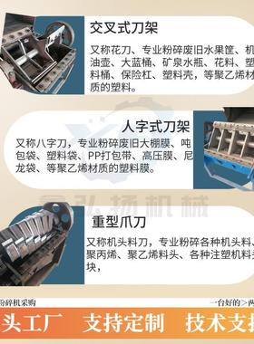 力塑料碎机大水强型多功能工业水粉果筐矿泉ZDW瓶薄膜布料破碎粉