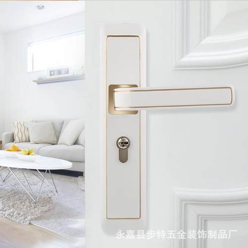 黑简色1904-B4约室内门门锁卧室静音锁门实木门锁把手执手锁房门