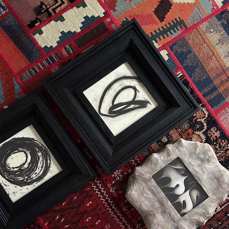 中古复古装画主饰级卧IZH室奢梳妆台斗柜高感抽象挂画轻风样板间,家居饰品,现代装饰画,淘宝优惠券,粉丝福利购,淘宝优惠卷