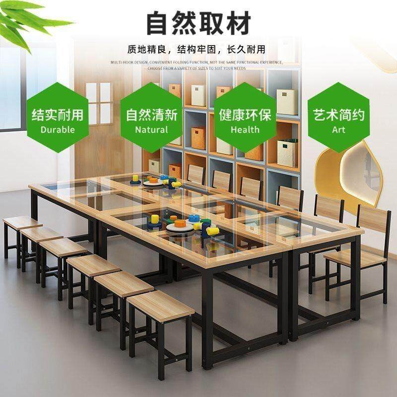 专业画画室桌子大学习桌培训画见详情班书桌法手工幼儿园桌儿童美