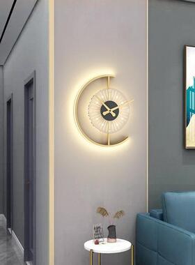 卧客厅轻奢创时钟壁灯室床头46855背景墙灯科技造型装感饰充电免