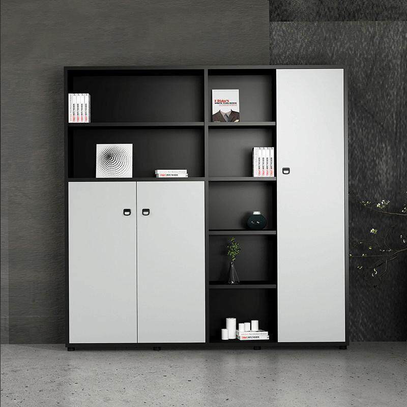 特价资985公室文件柜木质储物料收纳柜落地多层展示背景书办式柜