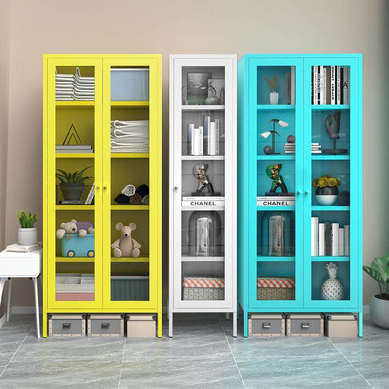 用书玻家璃柜展示柜收儿童纳柜IVT阳台客厅铁艺储物柜屋柜柜子书