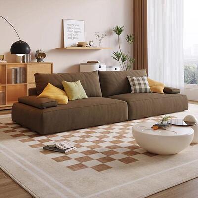 新式奶油风沙发客厅款户XMY66800型意科技布艺沙发直排家用简小约