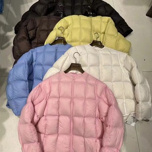 品客2025秋冬新款宽松休闲百搭显瘦短款羽绒服女白鸭绒保暖外套潮