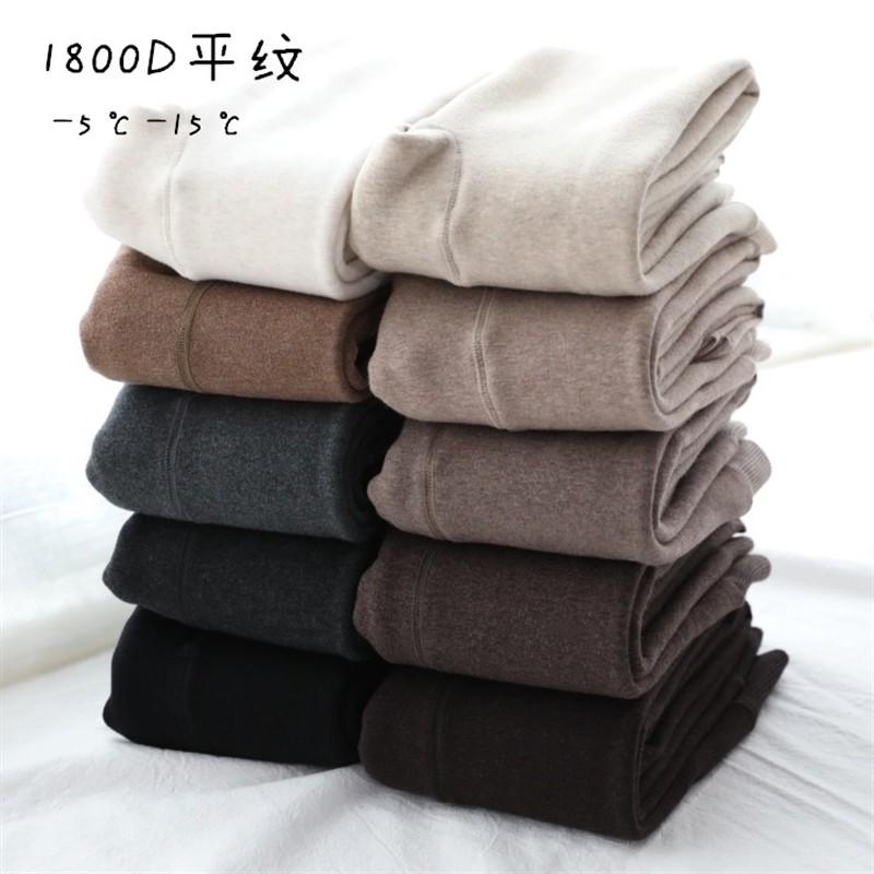 1800D金棉平板加厚保暖貂绒基础百搭燕麦色显瘦美腿连裤袜打底袜