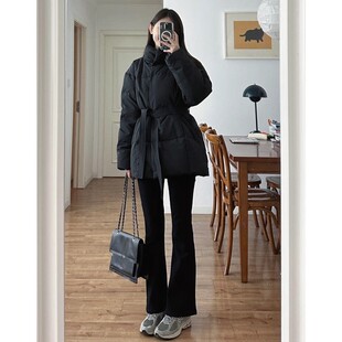 加厚短款黑色羽绒服女2024新款时尚洋气超好看小个子白鸭绒高级感