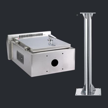 不0.6米高锈钢防箱/不钢立杆锈I箱室外箱P55配电箱/落地立水杆充