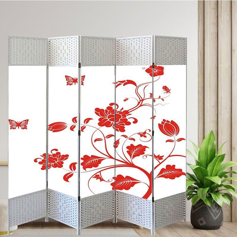 玄中式屏风隔断墙客厅卧室关挡室书公白色屏风折叠移房无品牌/动