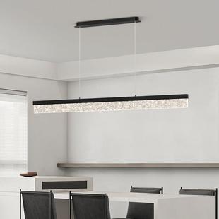 水波纹极简餐厅吊现代简字约吧台创意60929餐桌饭高端护眼灯一长