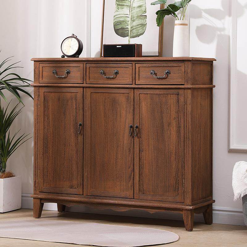 r柜^实家用鞋柜式多层门口客厅进门复古玄关009储物大容量木收纳