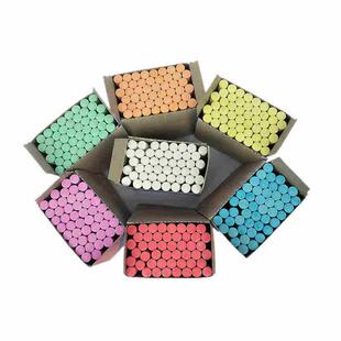 形教学微尘粉笔粉笔圆黑整箱6840盒5彩色白色板学校用低尘粉笔