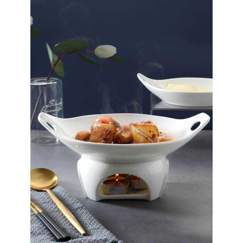 隆玫格蜡烛热干F76S78SH锅具锅家用陶瓷饭店加酒精锅炉小火锅仔明