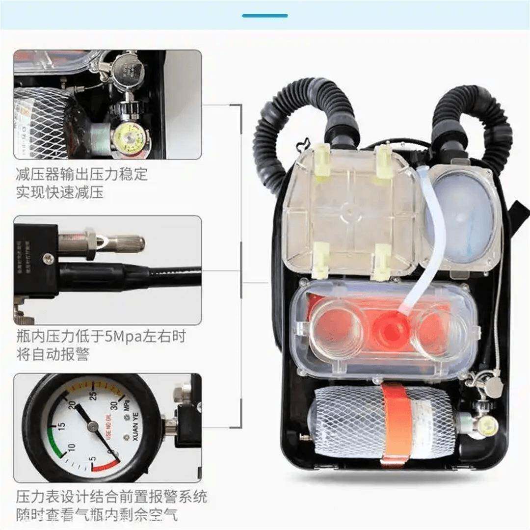 HYZ4隔隔绝式正绝式压氧气正呼吸面罩便捷正压氧气呼器吸式器舱式