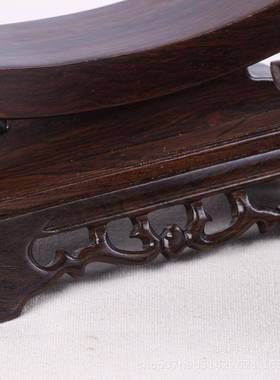 角红木中家象牙架实WGS木牛支架黑檀木质刀剑架剑托木底座厂直式