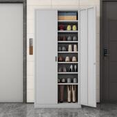 柜子玄关 柜带锁门外收入纳户柜鞋 柜家用门口简易钢制鞋 架子铁皮鞋