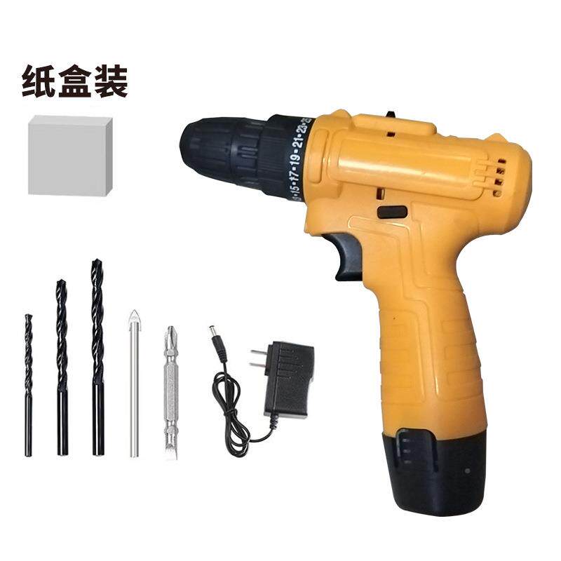 1V锂充电钻套装手枪钻电12V电动电螺丝刀2家用电钻多功能套装工具