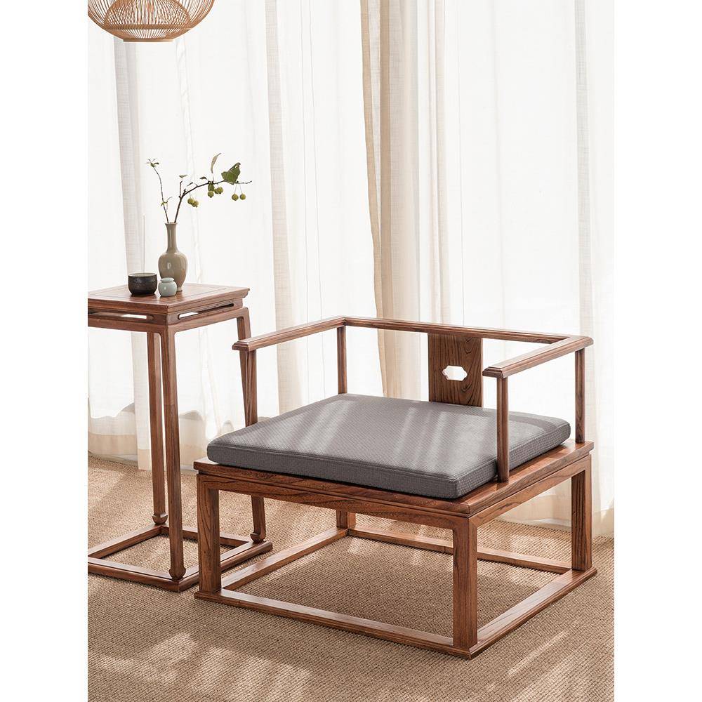 新Y-CY04中实木禅椅盘腿打坐式禅修椅宝座凳老榆木单人人主宝椅座