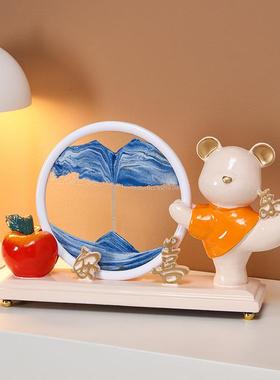 暴力沙熊厅摆件客玄bj827关面电视柜装饰品进门乔迁新桌居家居饰