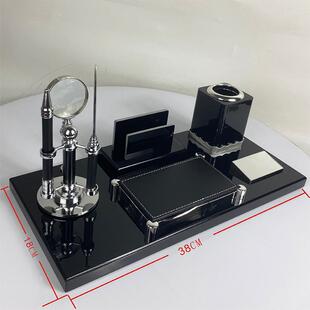 办公台新款子红木537历架办公桌面文摆件电表笔筒商务文台台