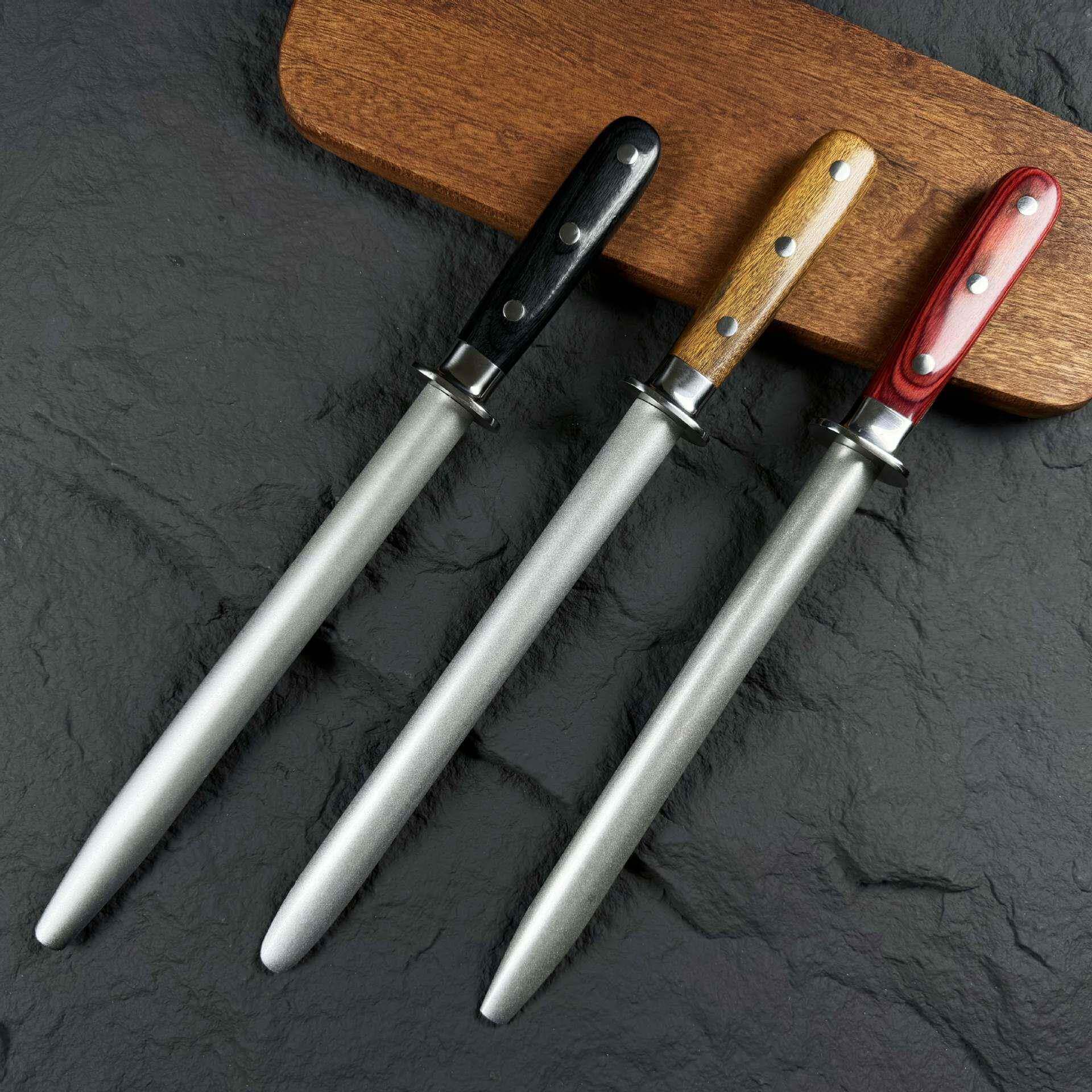 9寸速手持刚砂磨刀棒快磨刀棒厨房工具专金KSR-001金业刚砂磨刀棍