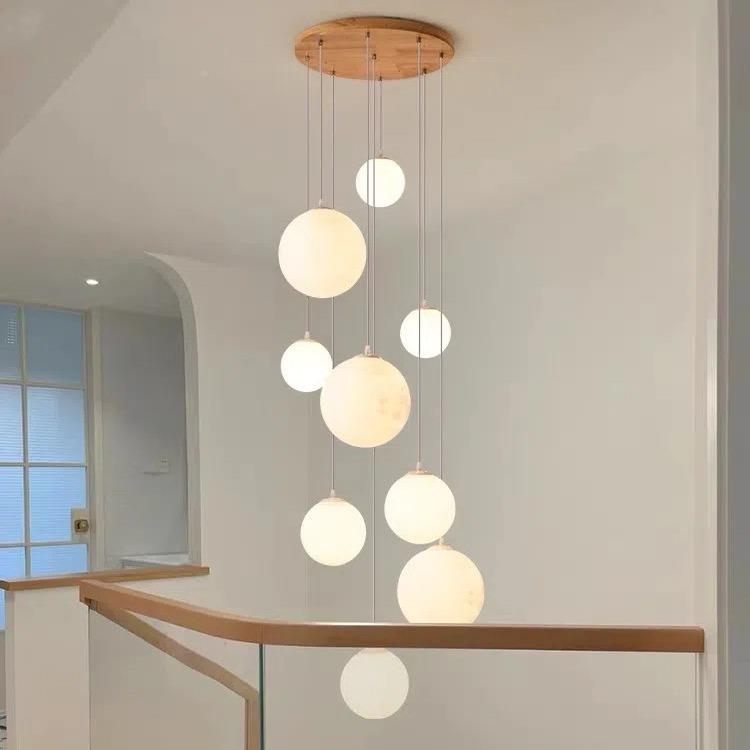 爆款月球楼梯灯别墅梯f吊顶厅楼间楼梯吊灯客l411ot复式长吊灯