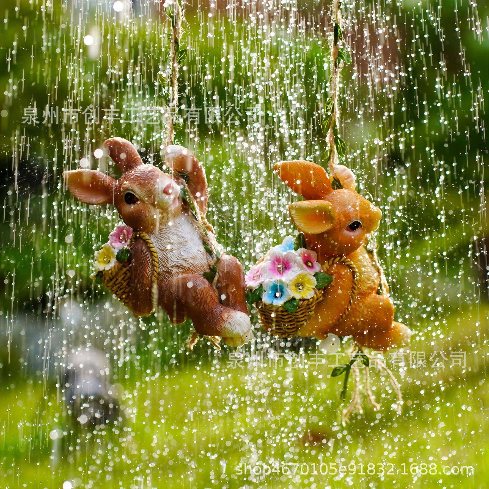 可阳爱小兔子外台庭院造景装饰花园摆件创意户20240919攀爬壁挂吊,家居饰品,户外/庭院摆件,淘宝优惠券,粉丝福利购,淘宝优惠卷