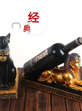 欧式埃及法老狮身人面红架LOJD003时尚居装酒饰脂葡萄家酒树架