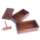 樟双层实加大野餐盒日式 学便当盒特木色生MZI饭盒木寿司沙拉木盒