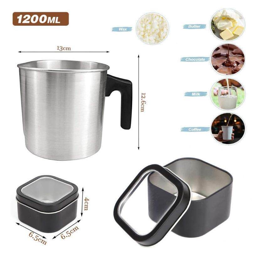 蜡纸烛制作盆套件DIY蜡工具套烛装与蜡烛浇,蜡65烛贴,金属罐配