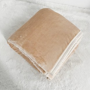 可定制加长尺寸法兰绒毛毯纯色加厚包边绒M毯子单双人保暖铺床沙