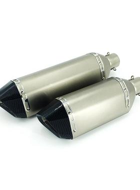 托钛车件18566改装排气管仿大六角仿碳纤配维跑摩车天蝎消音尾喉