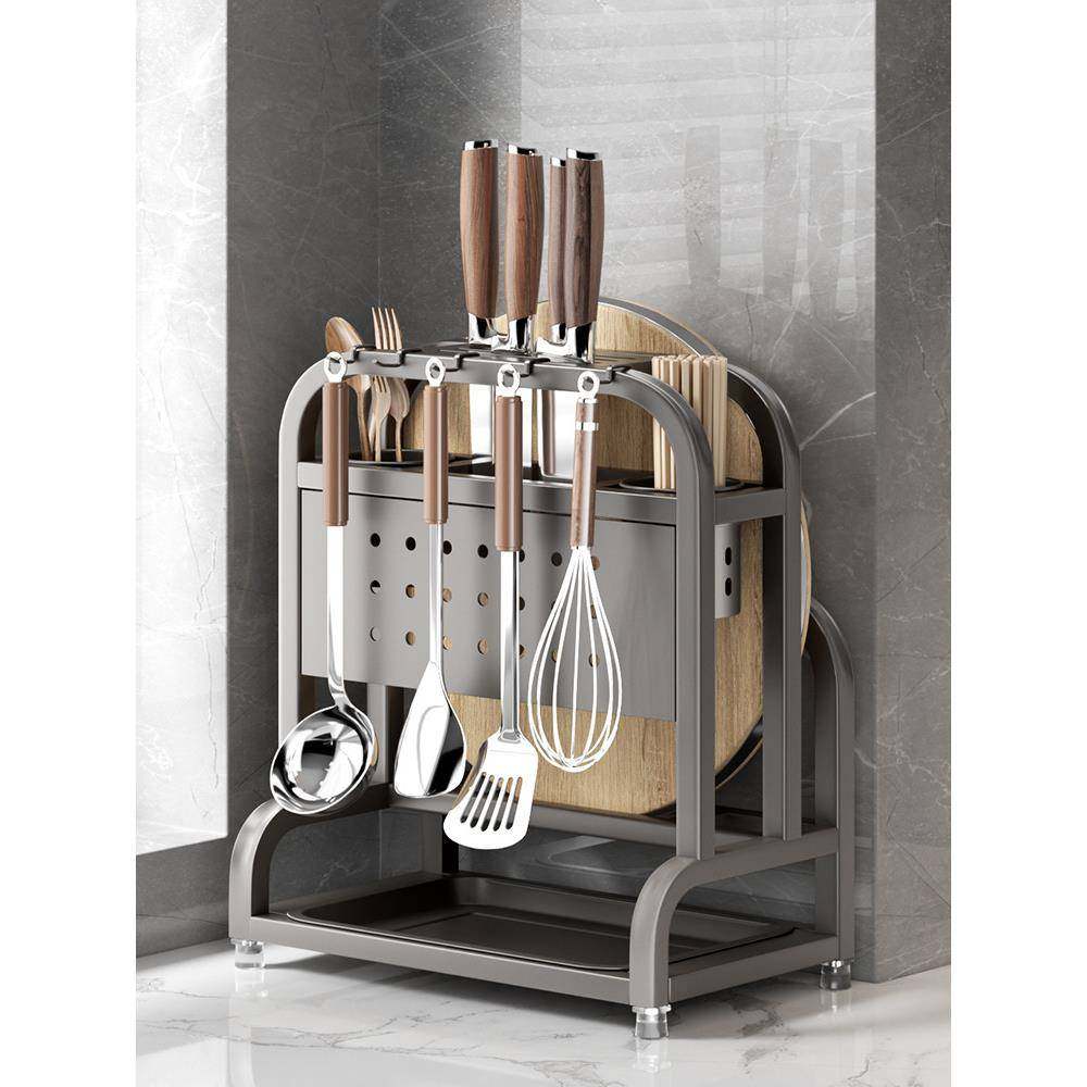 枪灰AGC厨房板收置物架刀架锅盖刀具勺砧体纳一架台面筷子菜板放